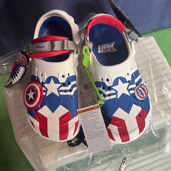 #080 NWT Captain American 🇺🇸 Echo Clog Size US M8/W11EUR42-43 UK M8/W9 - Picture 8 of 10